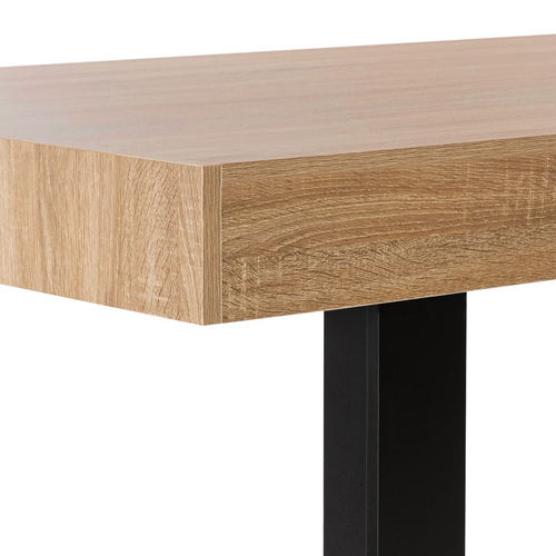 Table à Manger Rectangle Phoenix 6 Personnes Bois Et Noir 160 Cm