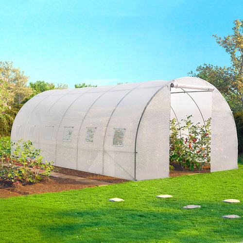 Serre Tunnel De Jardin 4 Saisons 18m² Blanche Gamme Maraîchère Crimée 6x3m