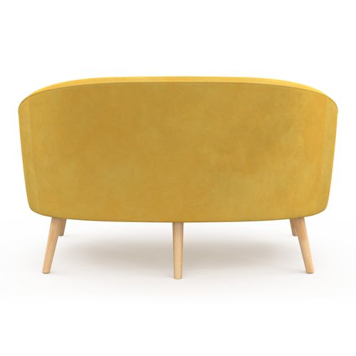 Canapé Banquette Sonia En Velours Jaune