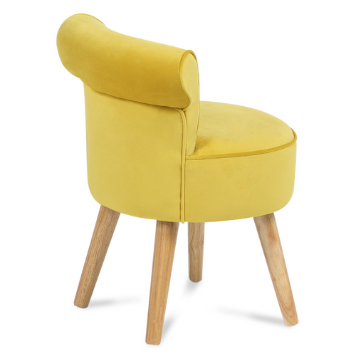 Fauteuil Crapaud En Velours Jaune