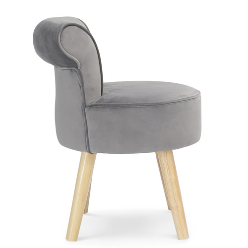 Fauteuil Crapaud En Velours Gris