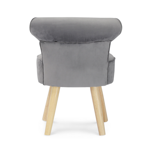 Fauteuil Crapaud En Velours Gris