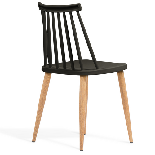 Lot De 4 Chaises Lily Noires Pour Salle à Manger