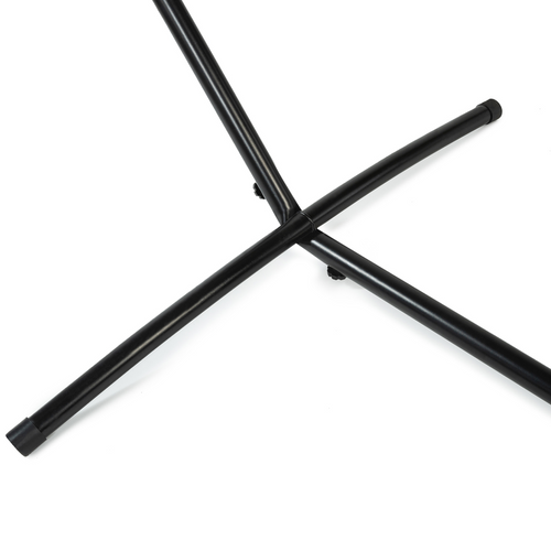 Hamac Avec Support Métal Noir Et Toile Gris Anthracite