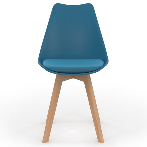 Lot De 6 Chaises Scandinaves Sara Bleu Canard Pour Salle à Manger