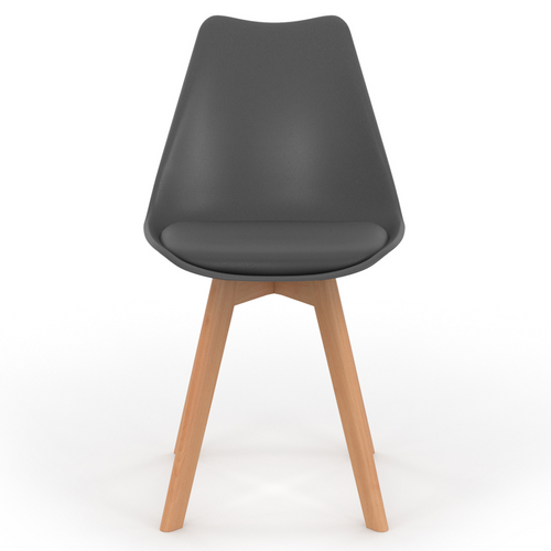 Lot De 6 Chaises Scandinaves Sara Gris Foncé Pour Salle à Manger