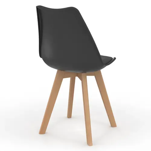 Lot De 6 Chaises Scandinaves Sara Noires Pour Salle à Manger