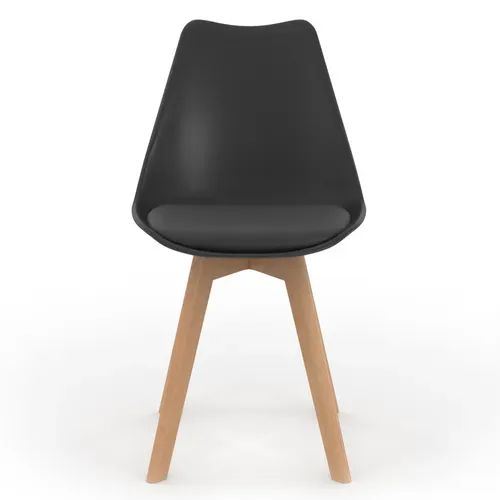 Lot De 6 Chaises Scandinaves Sara Noires Pour Salle à Manger