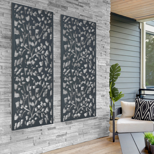 Panneau Décoratif Universel 150 X 50 Cm Flower Gris