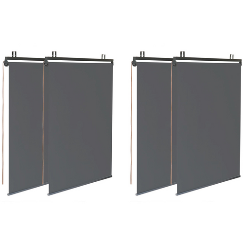 Pergola édition Spéciale Toit Rétractable 3x4 M Et 4 Stores Gris Anthracite