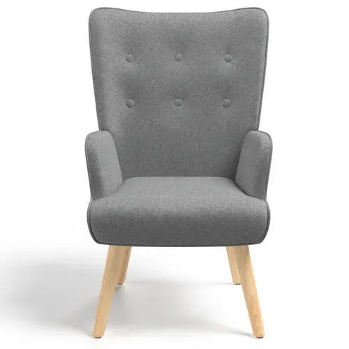 Fauteuil Scandinave Ivar En Tissu Gris Clair