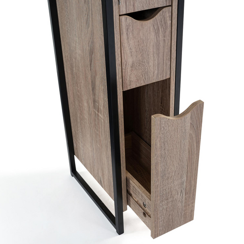 Meuble Wc 3 Portes Detroit Design Industriel Avec étagères