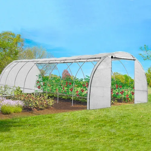 Serre Tunnel De Jardin 4 Saisons 24m² Blanche Gamme Maraîchère Des Andes 8x3m