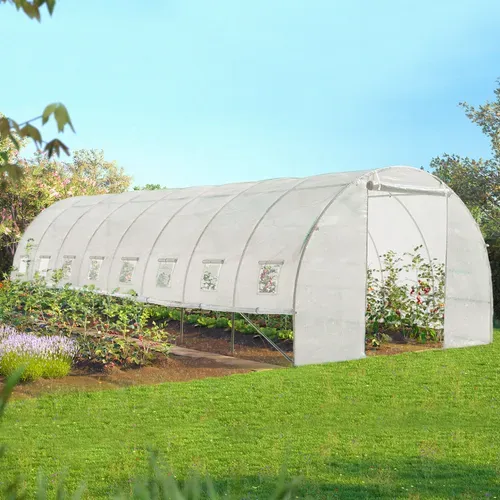 Serre Tunnel De Jardin 4 Saisons 24m² Blanche Gamme Maraîchère Des Andes 8x3m