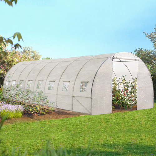 Serre Tunnel De Jardin 4 Saisons 24m² Blanche Gamme Maraîchère Des Andes 8x3m