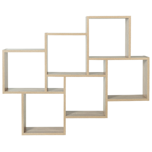 Etagère Murale Double Position Lucas Bois Façon Hêtre