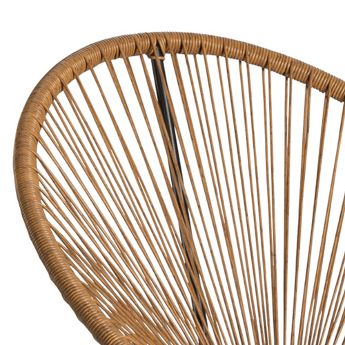 Salon De Jardin Izmir Table Et 2 Fauteuils Oeuf Cordage Effet Rotin