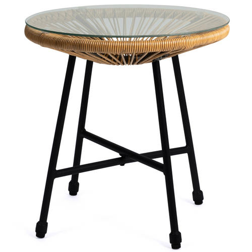 Salon De Jardin Izmir Table Et 2 Fauteuils Oeuf Cordage Effet Rotin