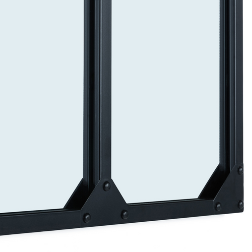 Miroir Verrière 3 Bandes Design Industriel 80x60 Cm