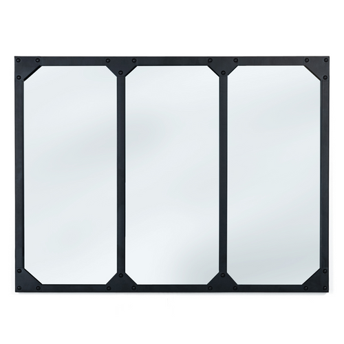 Miroir Verrière 3 Bandes Design Industriel 80x60 Cm