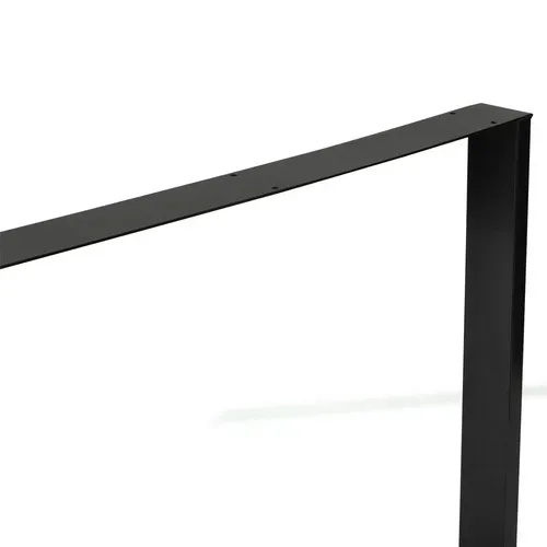 Lot De 2 Pieds De Table Carrés 78x71 Cm Noir Design Industriel