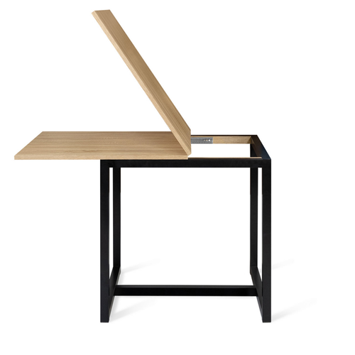 Table à Manger Extensible Rectangle Detroit 4-8 Personnes Design Industriel 80-160 Cm