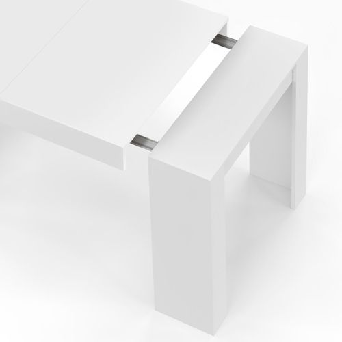 Table Console Extensible Orlando 10 Personnes 235 Cm Bois Blanc