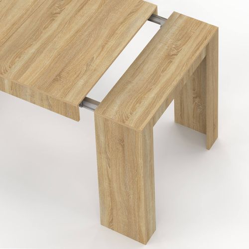 Table Console Extensible Orlando 6 Personnes 140 Cm Bois Façon Hêtre