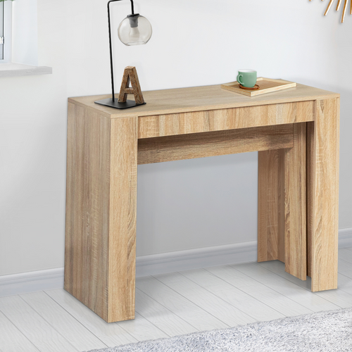 Table Console Extensible Orlando 14 Personnes 300 Cm Bois Façon Hêtre