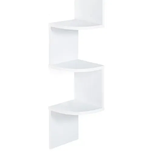 Etagère Murale D'angle Isa 5 Niveaux Blanche