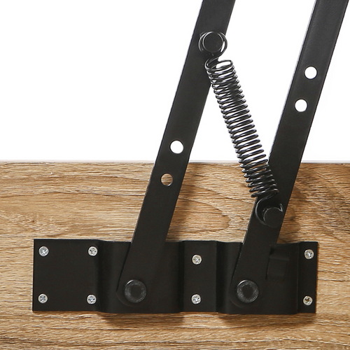 Table Basse Plateau Relevable Rectangulaire Detroit Bois Et Métal Blanc Design Industriel