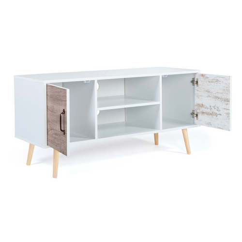 Meuble TV 113 Cm Scandinave Bahia 2 Portes