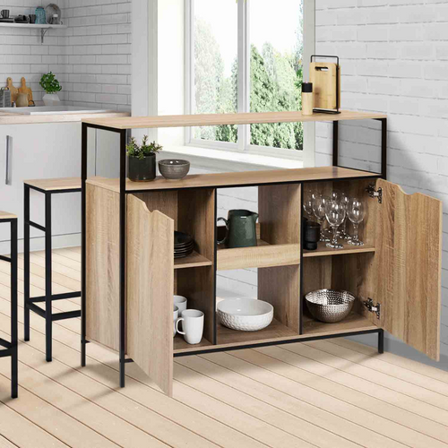 Meuble neutre arrière-bar avec étagère - SEFM-60-200-S - CODIGEL