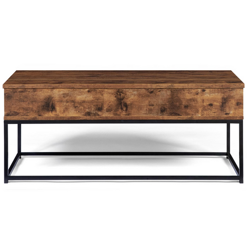 Table Basse Plateau Relevable Rectangulaire Dayton Effet Vieilli Design Industriel