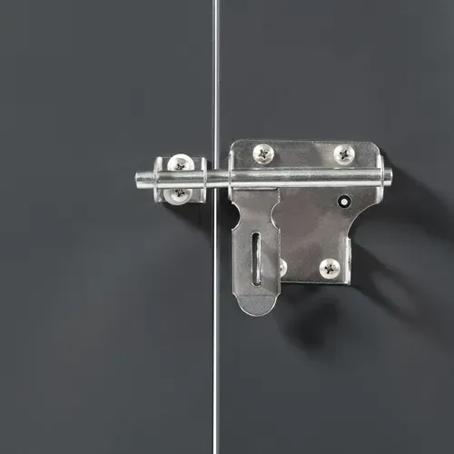 Abri De Jardin En Métal Verrouillable Multi-rangement Pour Stockage Vélos, Outils, Poubelles