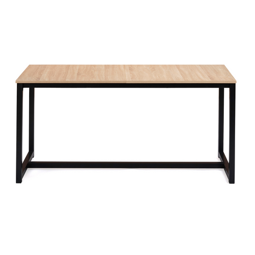 Table à Manger Extensible Rectangle Detroit 6-10 Personnes Design Industriel 160-200 Cm