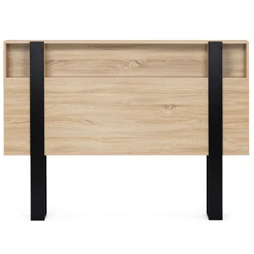 Tête De Lit Sur Pied Phoenix 160 Cm Avec Rangements Bois Et Noir