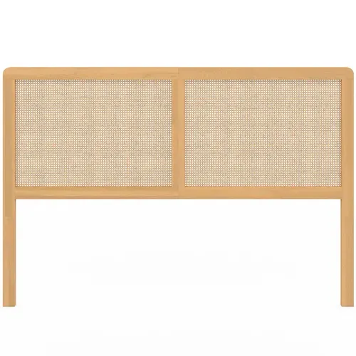 Tête De Lit Sur Pied Edhen 160 Cm Cannage Et Bois