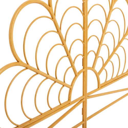 Tête De Lit Sur Pied Ivy 160 Cm Effet Rotin En Forme De Fleur