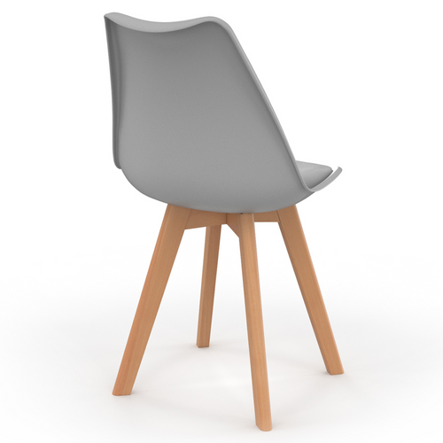 Lot De 4 Chaises Scandinaves Sara Mix Color Pastel Rose, Blanc, Gris Clair, Bleu