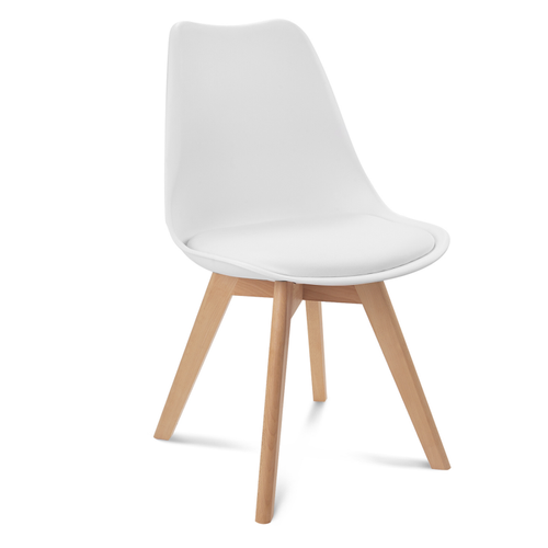 Lot De 4 Chaises Scandinaves Sara Mix Color Pastel Rose, Blanc, Gris Clair, Bleu