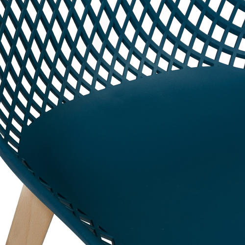 Lot De 6 Chaises Mandy Mix Color Blanc, Gris Clair, Bleu Canard X2, Gris Foncé X2