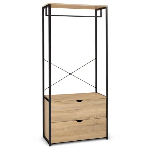 Dressing Penderie 2 Tiroirs L. 80 Cm Detroit Design Industriel