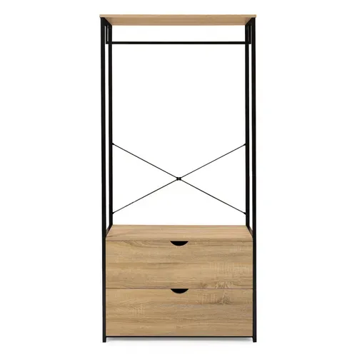 Dressing Penderie 2 Tiroirs L. 80 Cm Detroit Design Industriel