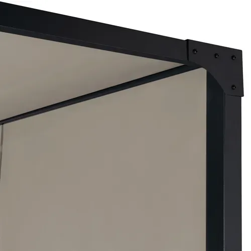 Pergola Coulissante 2 Pans 3x4 M Belvédère De Jardin Toile Taupe