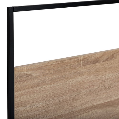 Tête De Lit Avec Fixations Murales Detroit 145 Cm Bois Et Métal Noir Design Industriel