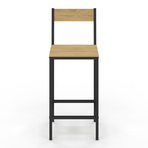 Lot De 4 Tabourets De Bar Detroit Avec Dossier Chaise De Cuisine Design Industriel