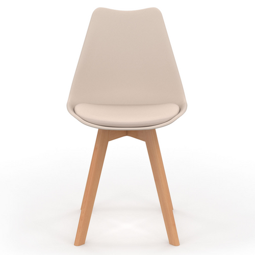 Lot De 6 Chaises Scandinaves Sara Mix Color Gris Foncé X2, Terracotta X2, Beige X2