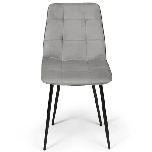 Lot De 6 Chaises Mila En Velours Mix Color Bleu X2, Gris Foncé X2, Gris Clair, Jaune