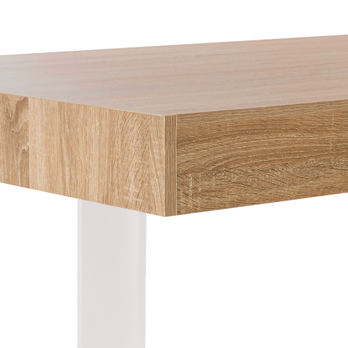 Table à Manger Rectangle Phoenix 6 Personnes Bois Et Blanc 160 Cm